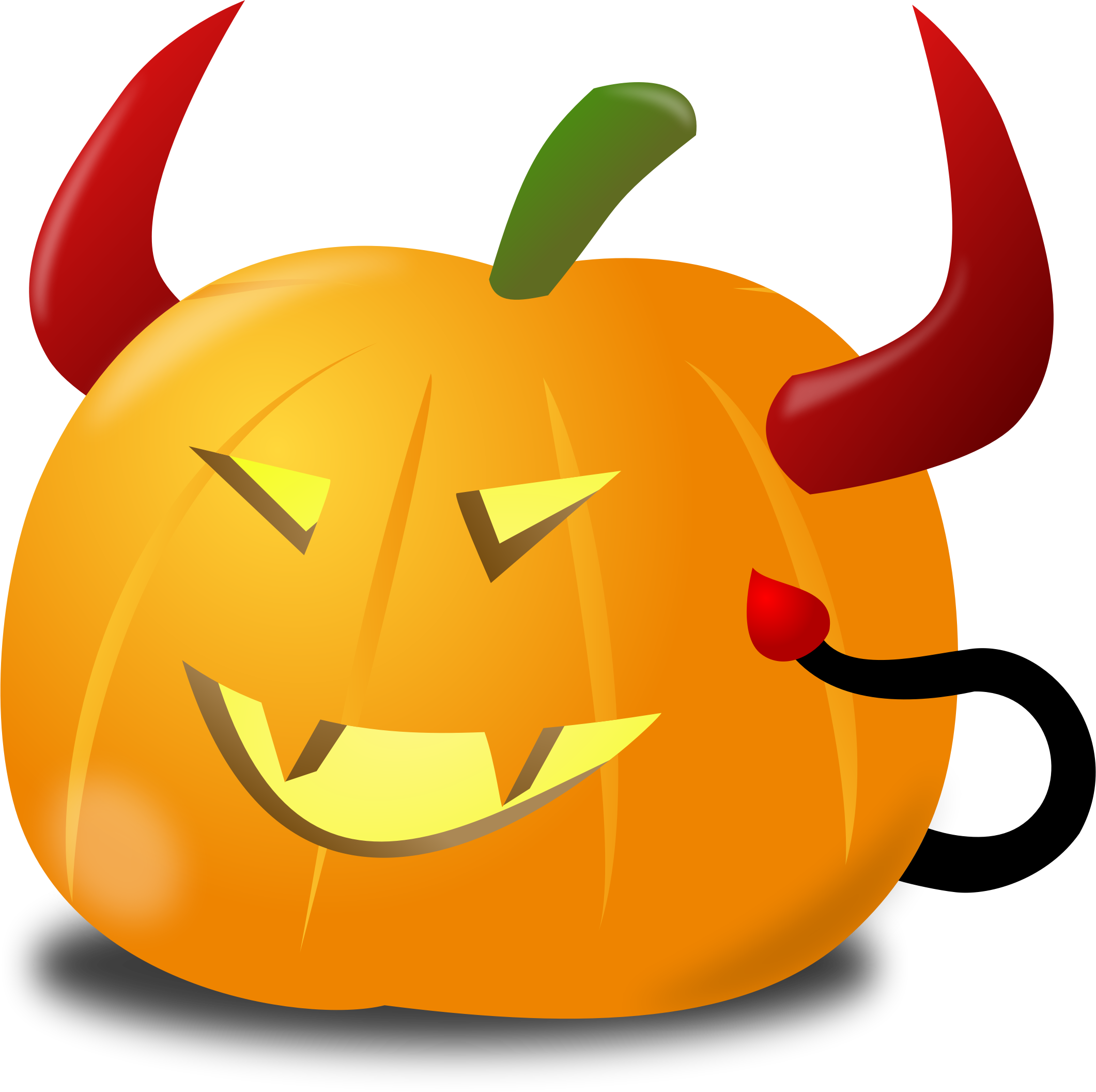 Devil Pumpkin Clip Arts - Pumpkin Coloring Ideas On Paper, HD Png Download PNG image with a transparent background, free high-resolution download