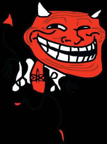 Devilish_ Troll_ Face_ Vector