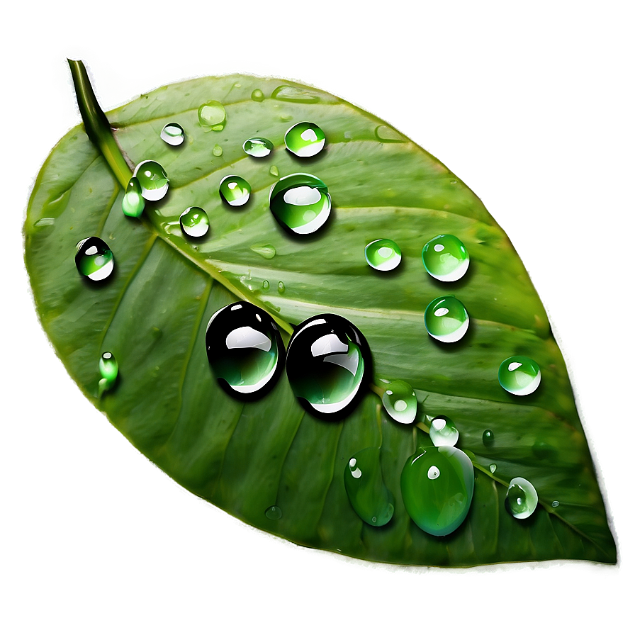 Dewdrop On Leaf Water Png Jwk