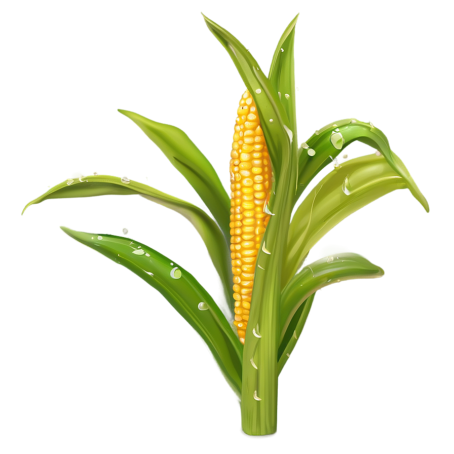 Dewy Corn Stalk Png 49