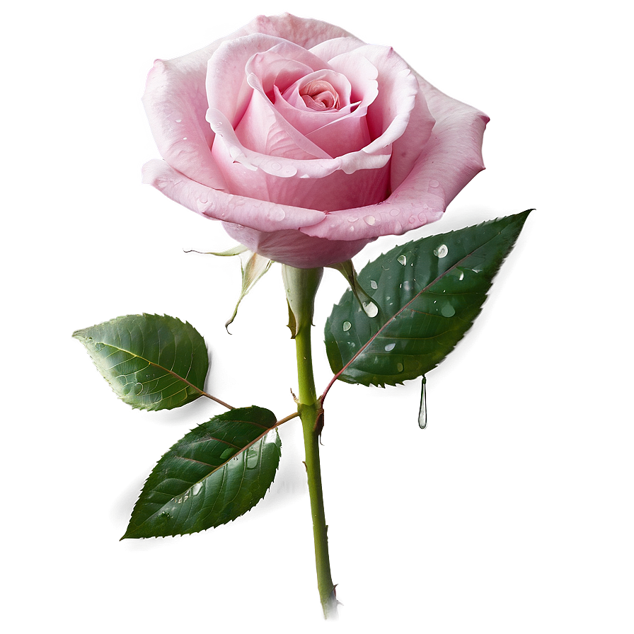 Dewy Pink Rose Png Gsn80