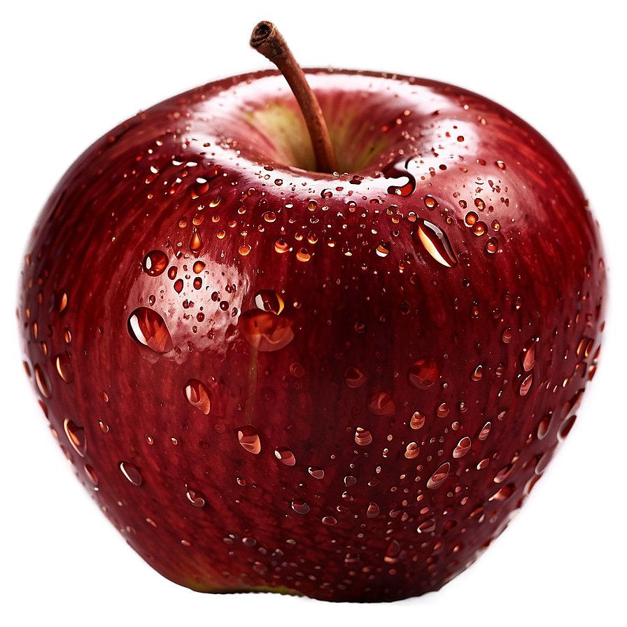 Dewy Red Apple Png 94