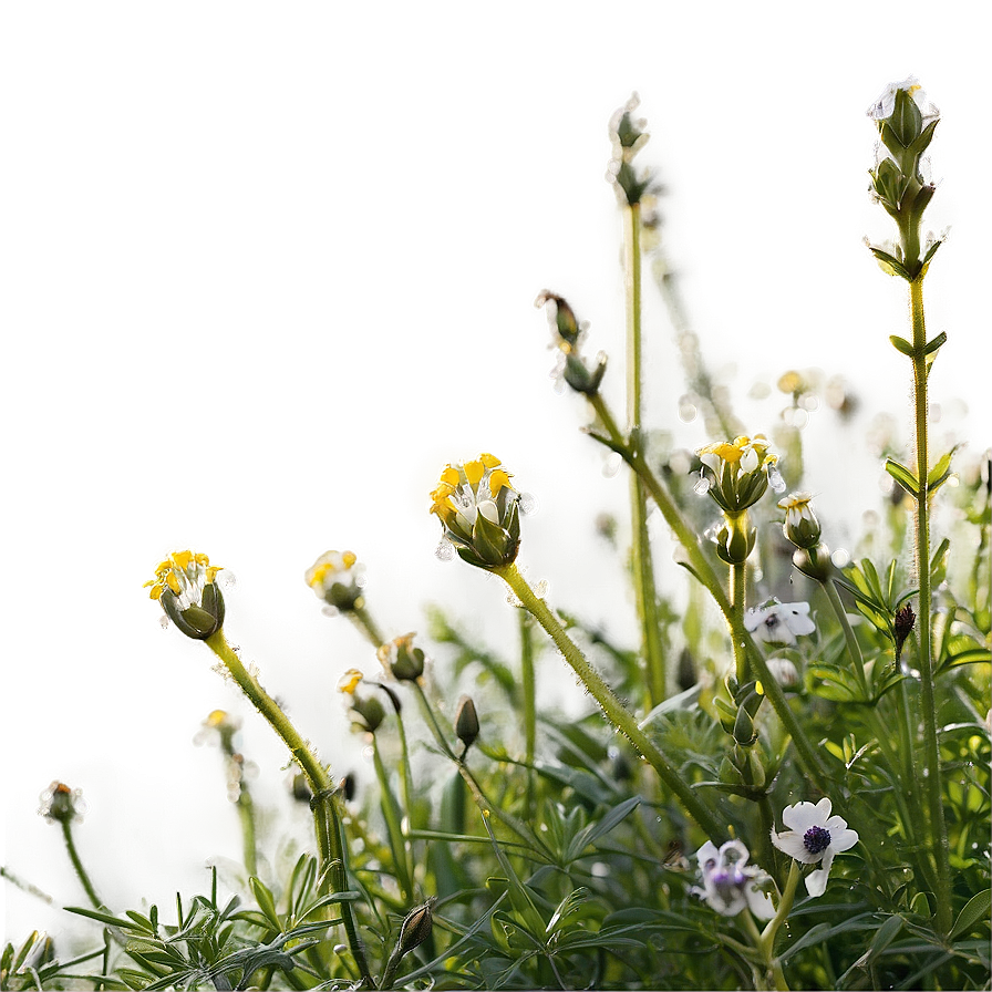 Dewy Wildflowers At Dawn Png 06202024