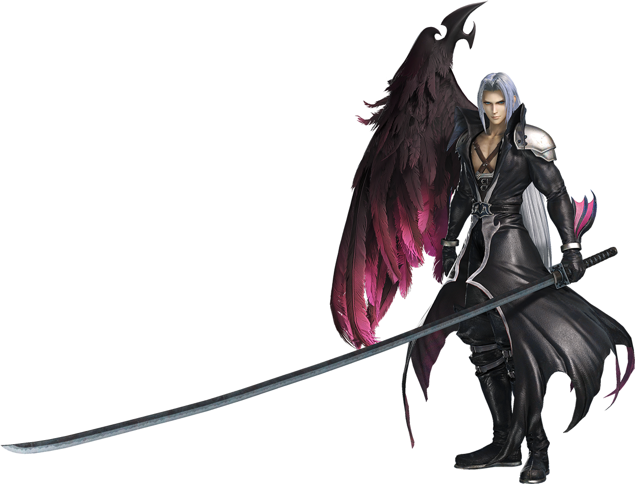 Dff2015 Sephiroth Angel B - Final Fantasy 7 Sephiroth One Winged Angel, HD Png Download PNG with transparent background
