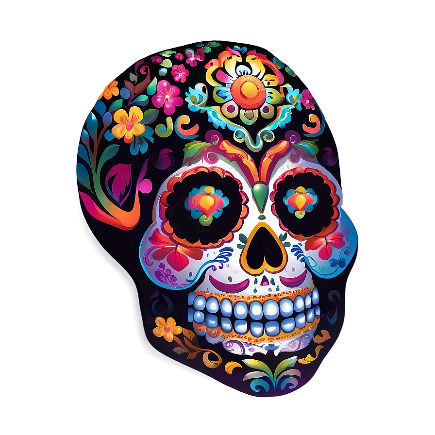 Dia De Los Muertos Inspired Artwork Png Ung21