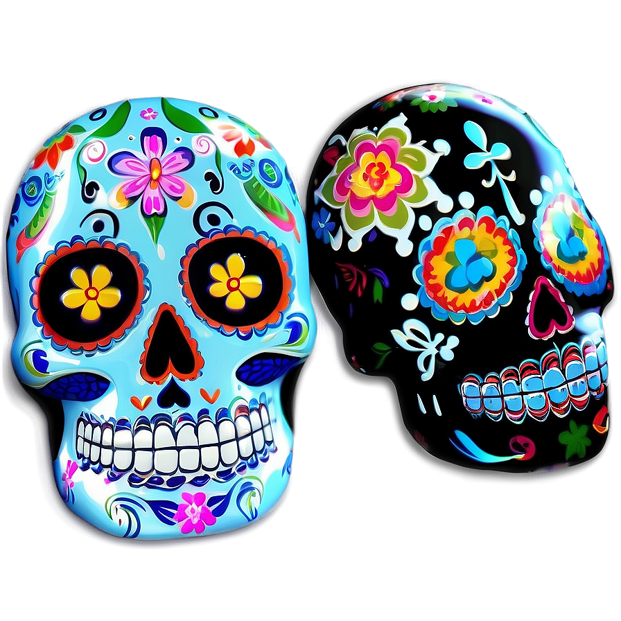 Dia De Los Muertos Sugar Skulls Png Sgw52