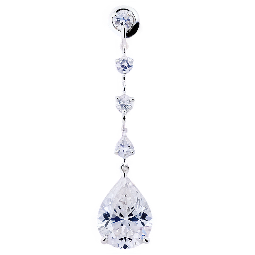 Diamond Drop Earring Png Gev