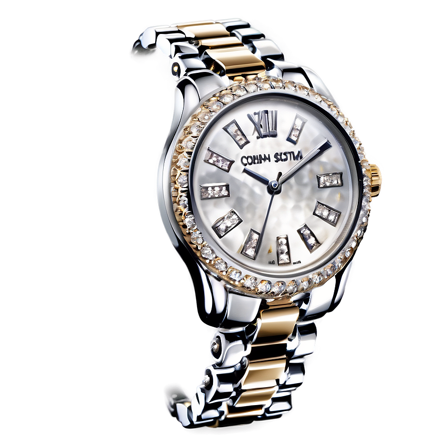 Diamond Encrusted Watch PNG qxa PNG image with a transparent background, free high-resolution download
