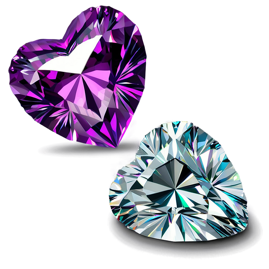 Diamond Hearts Png Teb64