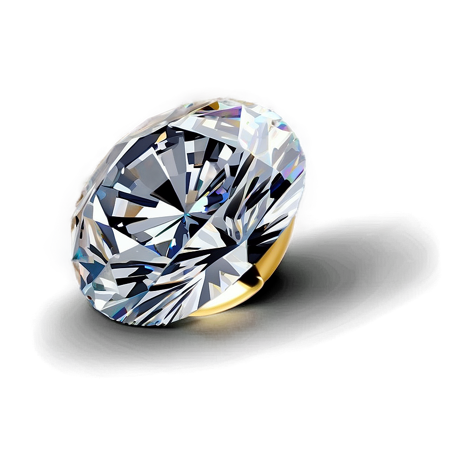 Diamond In Gold Setting Png Hdg52