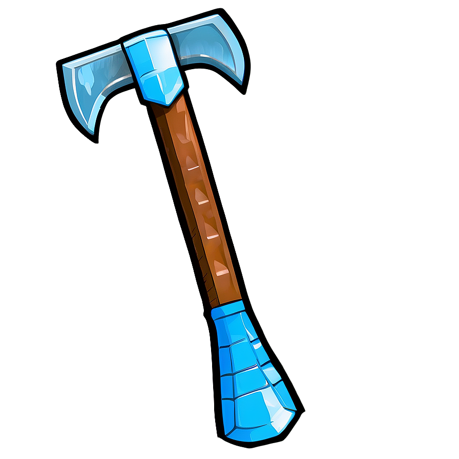 Diamond Pickaxe With Ice Effect Png 06122024