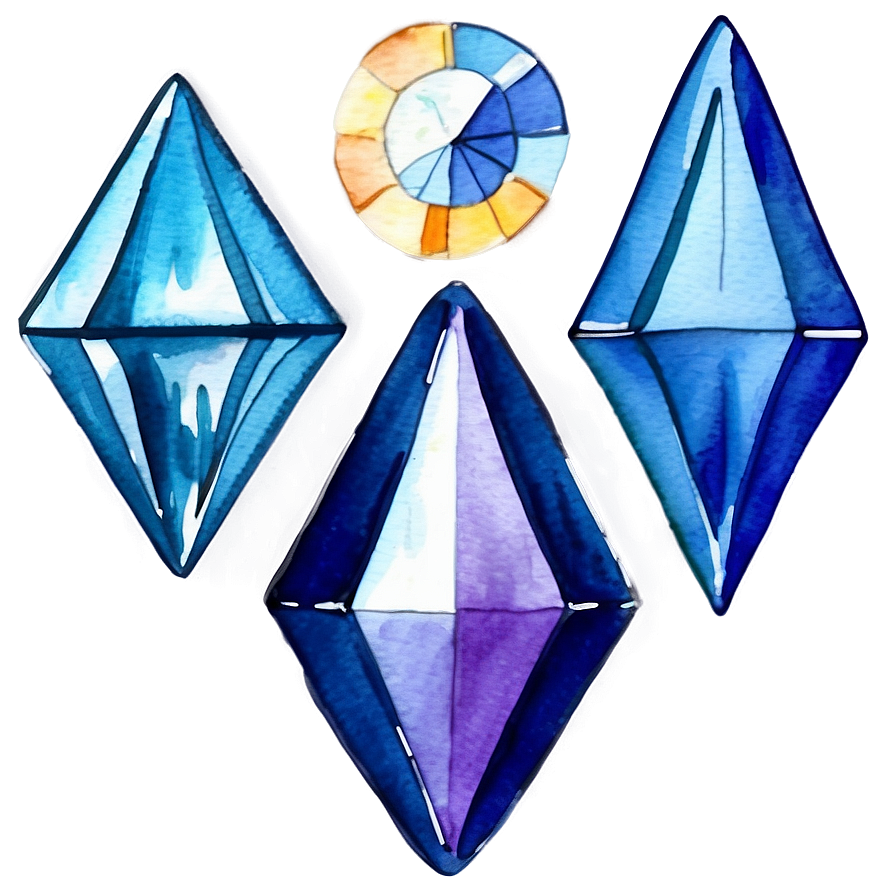 Diamond Shape Watercolor Png 05252024