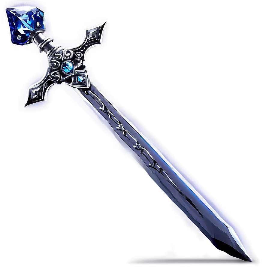 Diamond Sword On Pedestal Png 05252024