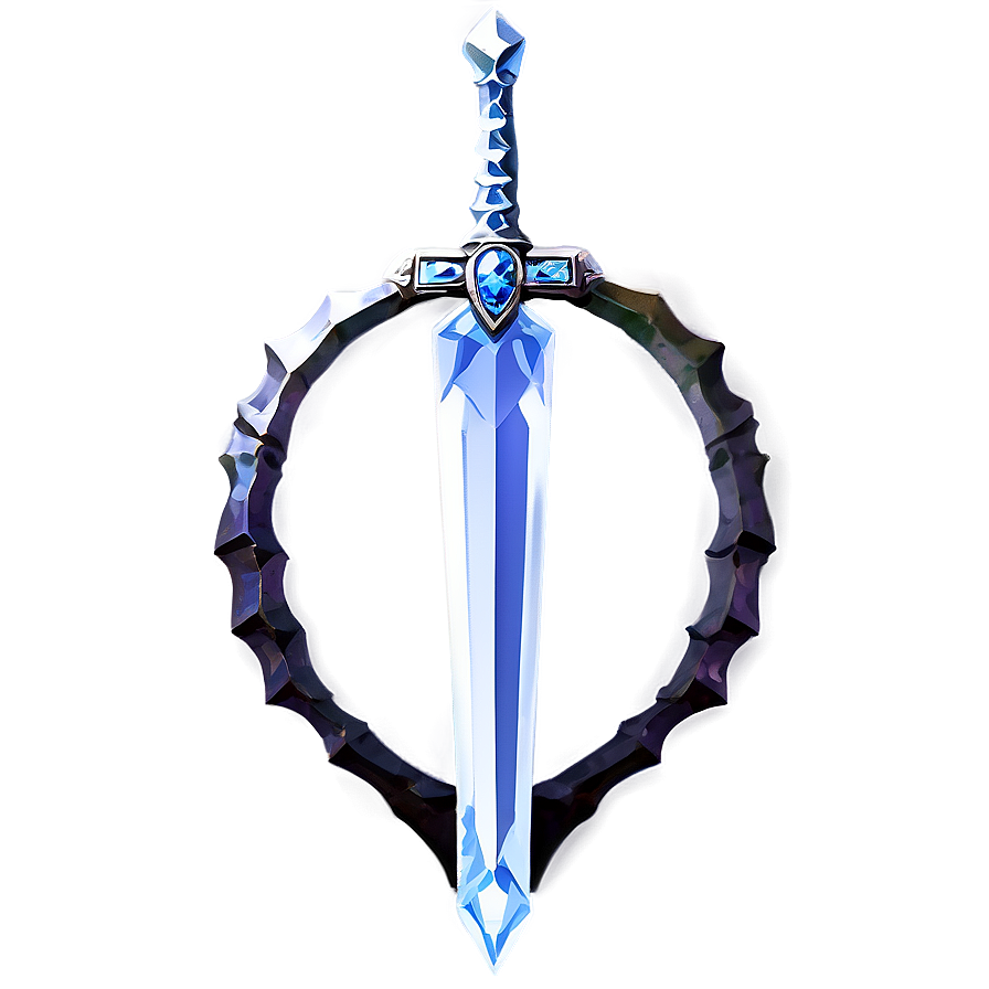 Diamond Sword With Crystal Handle Png Yoi7