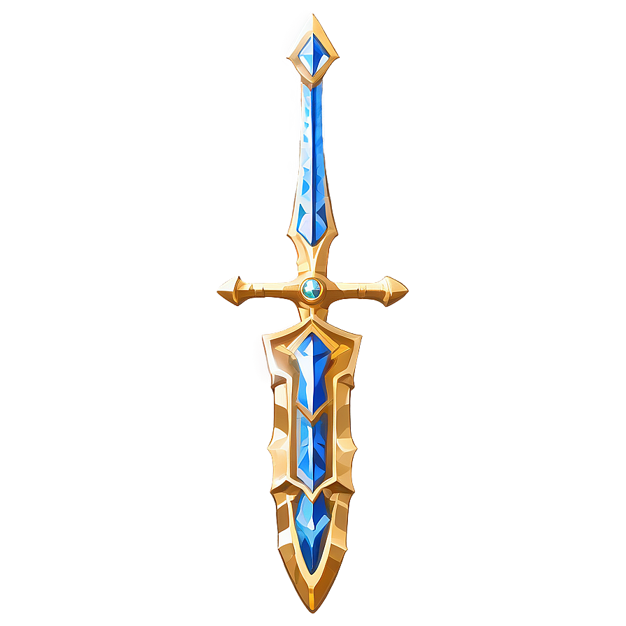 Diamond Sword With Gold Inlay Png Pkw