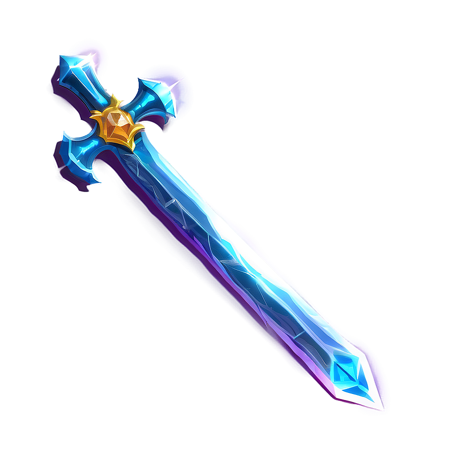 Diamond Sword With Shadow Png 05252024