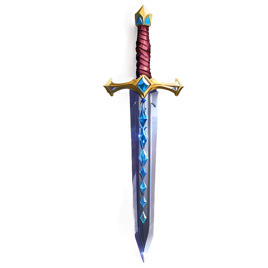 Diamond Sword With Shadow Png 05252024