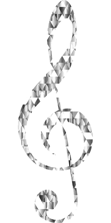 Diamond Treble Clef Symbol PNG with transparent background