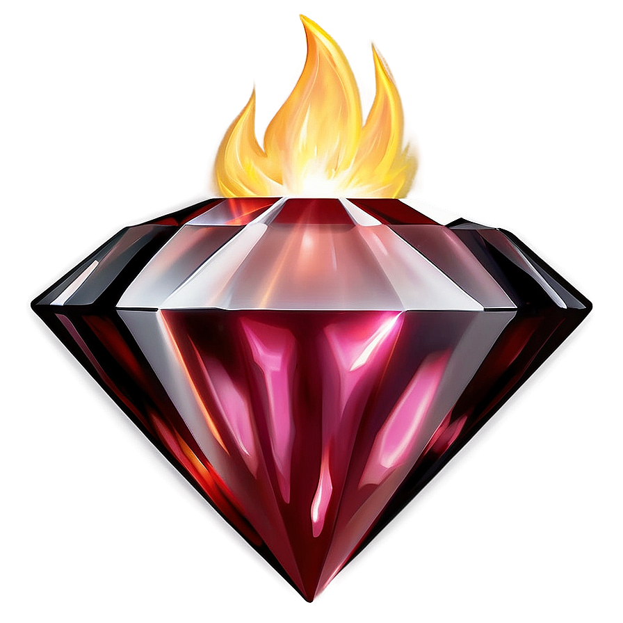 Diamond With Fire Effect Png 43