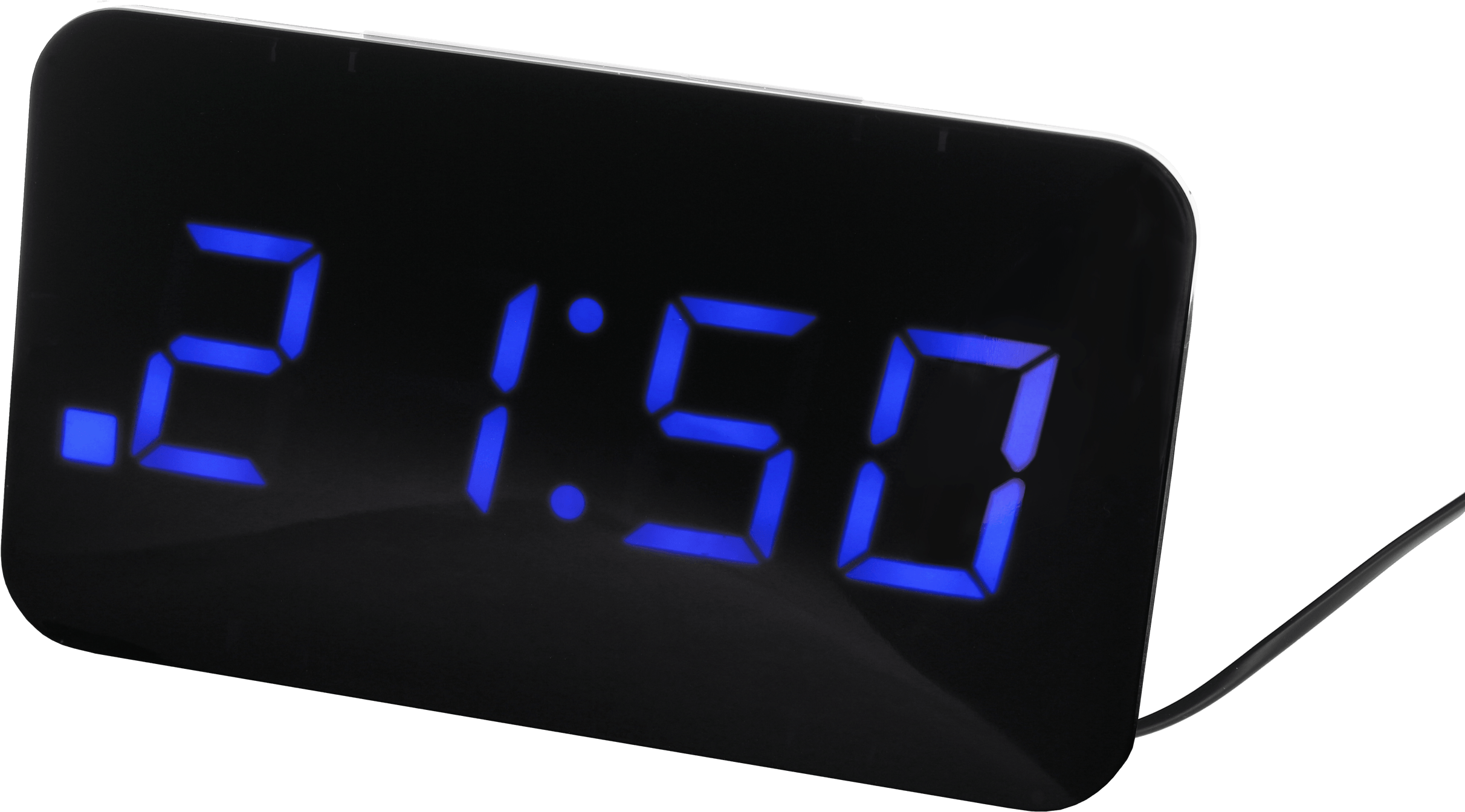 Digital Alarm Clock Blue L E D Display