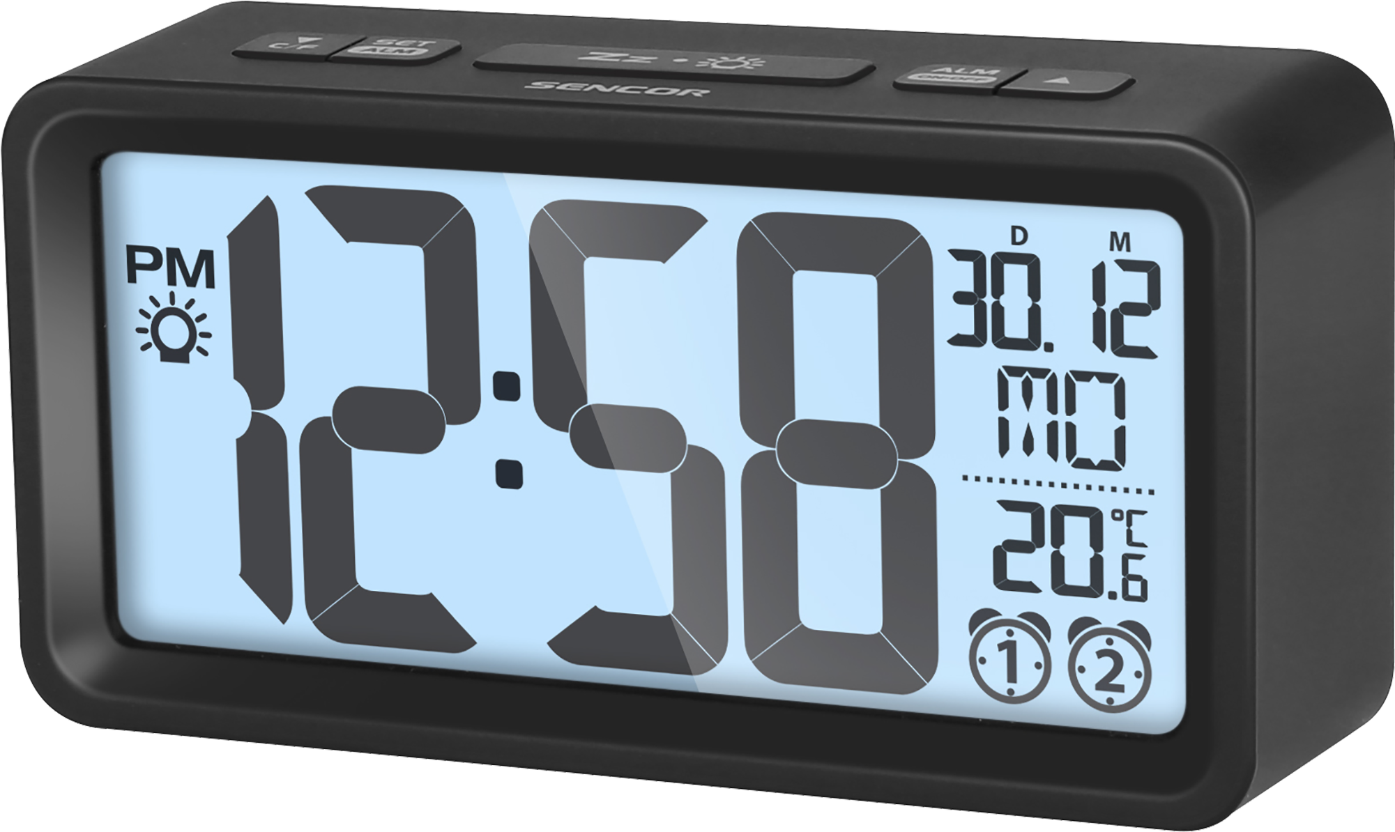 Digital Alarm Clock Png - Radio Clock, Transparent Png PNG image with a transparent background, free high-resolution download