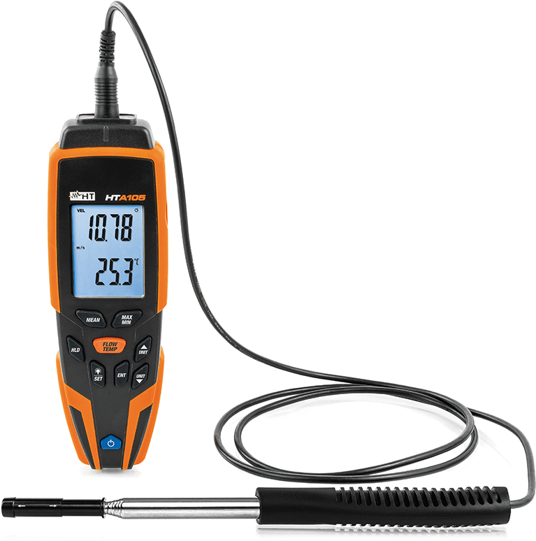 Hta105 Hot Wire Digital Anemometer Including Air Temperature - Measuring Tool For Temperature, HD Png Download PNG with transparent background