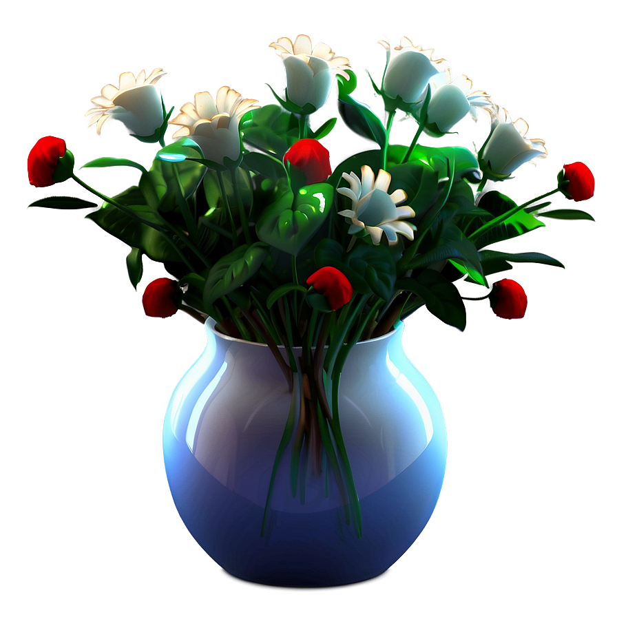 Digital Art Flower Vase Png Bht