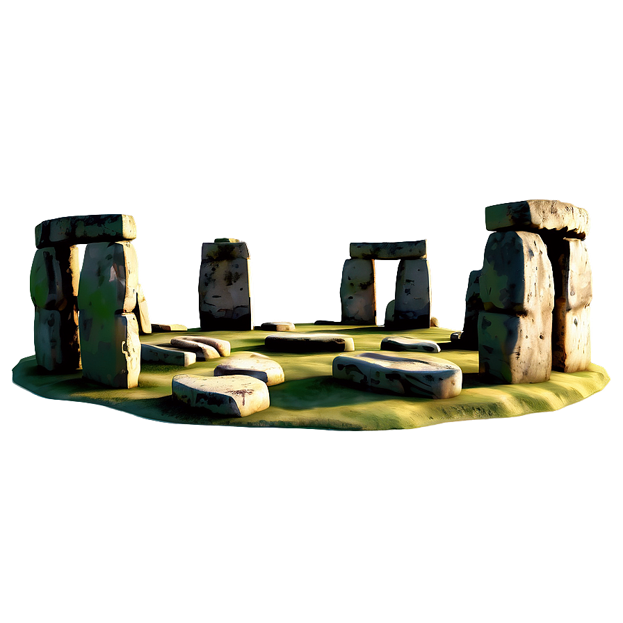 Digital Art Interpretation Of Stonehenge Png Ljo56