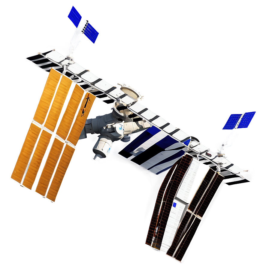 Digital Artwork Of Iss In Orbit Png Vhb