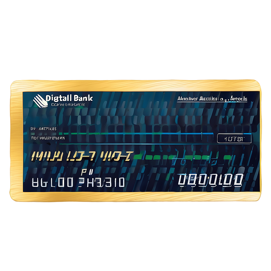 Digital Bank Check Graphic Png Wuf