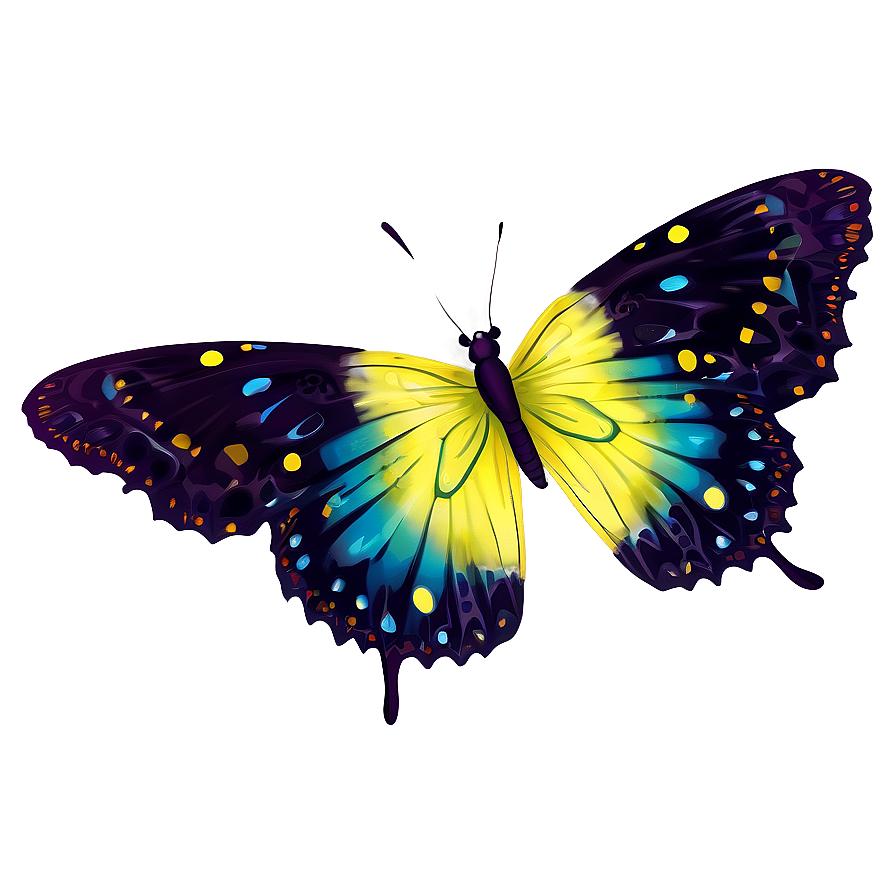 Digital Black Butterfly Artwork Png 06252024