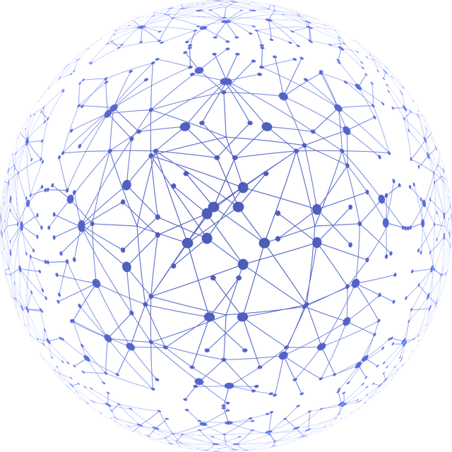 Digital Blockchain Network Globe