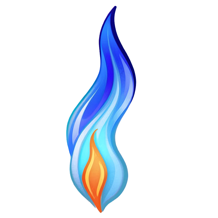 Digital Blue Flame Creation Png 06202024