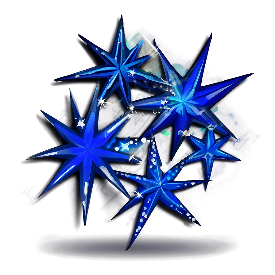 Digital Blue Stars Png 73