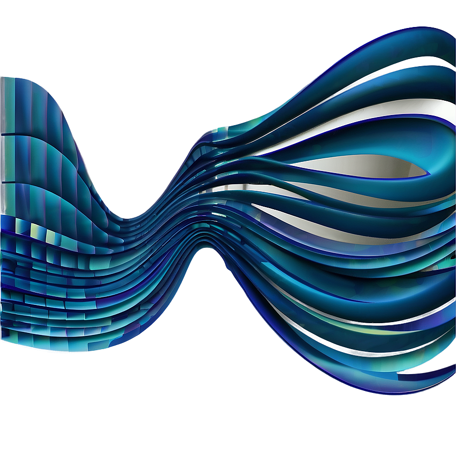 Digital Blue Wavy Lines Png Piu