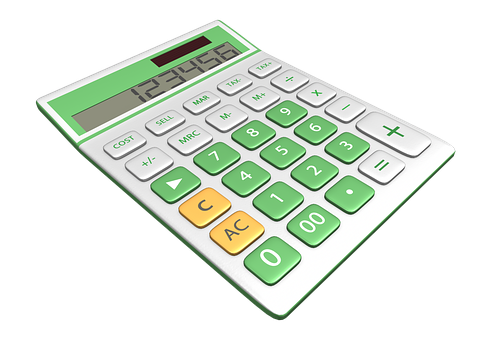 Digital Calculator Displaying Numbers PNG with transparent background