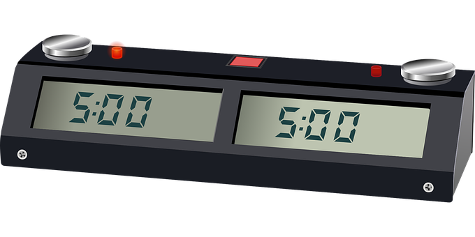 Digital Chess Clock Display5 P M PNG with transparent background