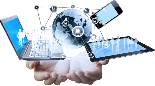 Digital Connectivity Concept PNG with transparent background