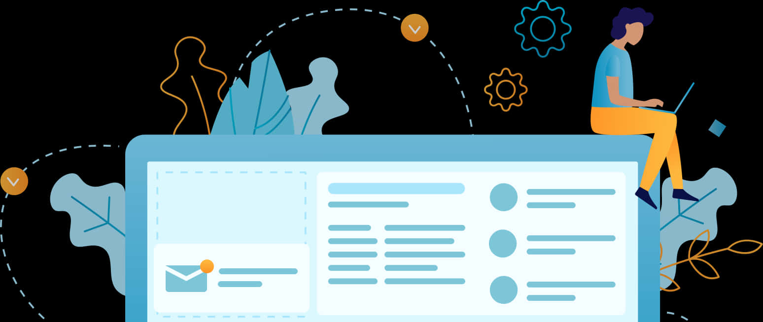 Digital Content Management Illustration