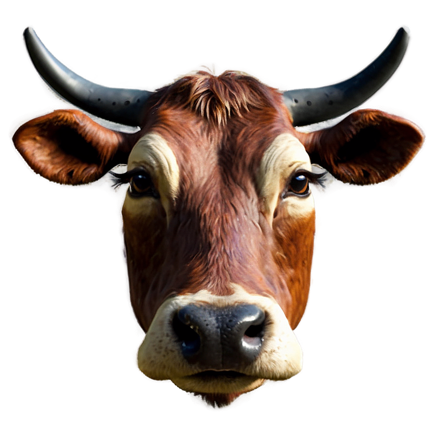 Digital Cow Head Art Png 71