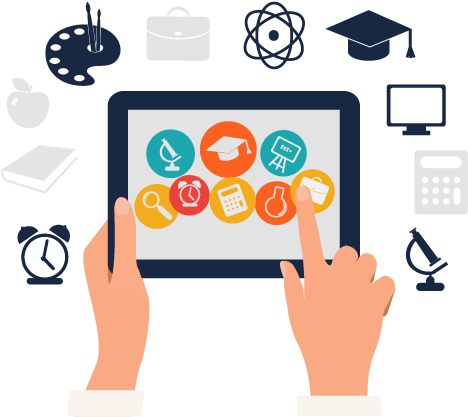 Digital Education Concept PNG with transparent background