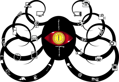 Digital Eye Surveillance PNG with transparent background