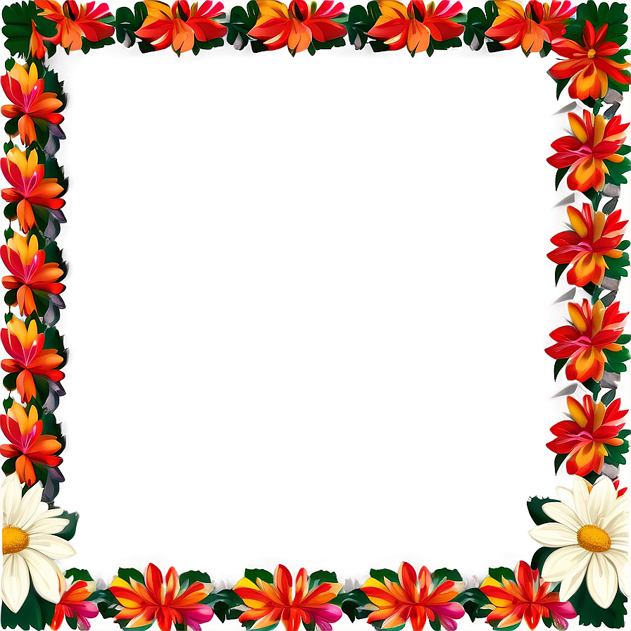 Digital Flower Frame Png Uxf91