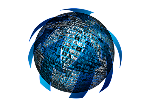 Digital Global Connectivity PNG with transparent background