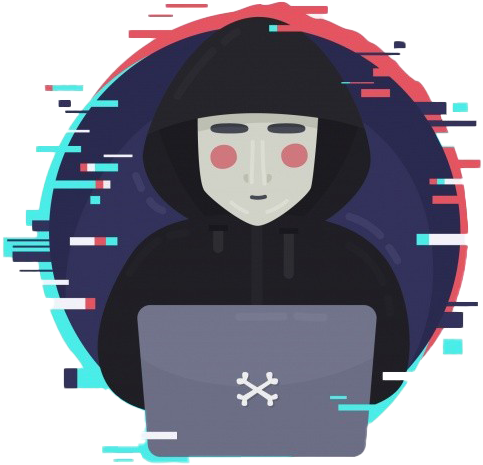 Digital Hacker Avatar PNG with transparent background