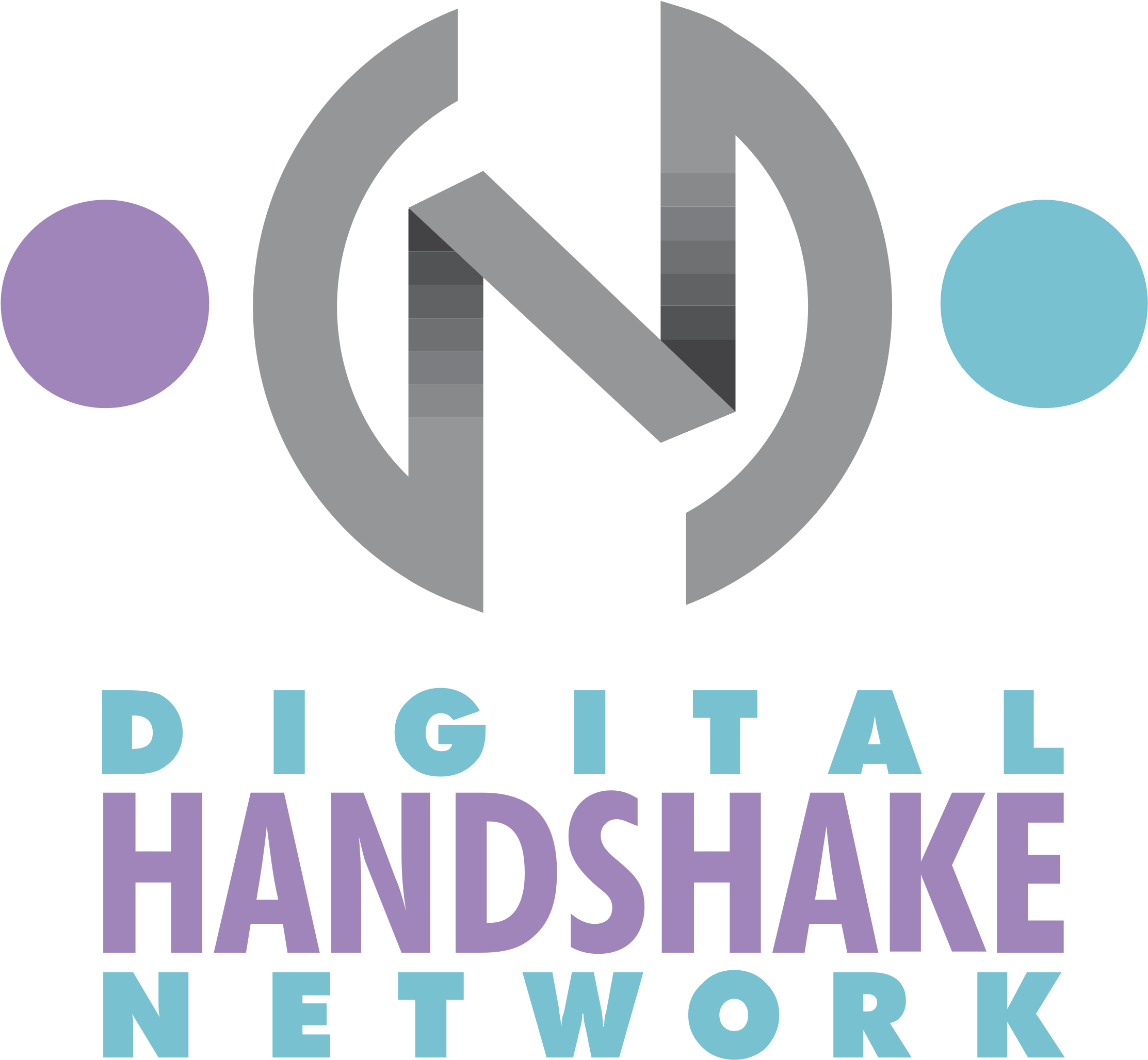 Digital Handshake Network Logo PNG with transparent background