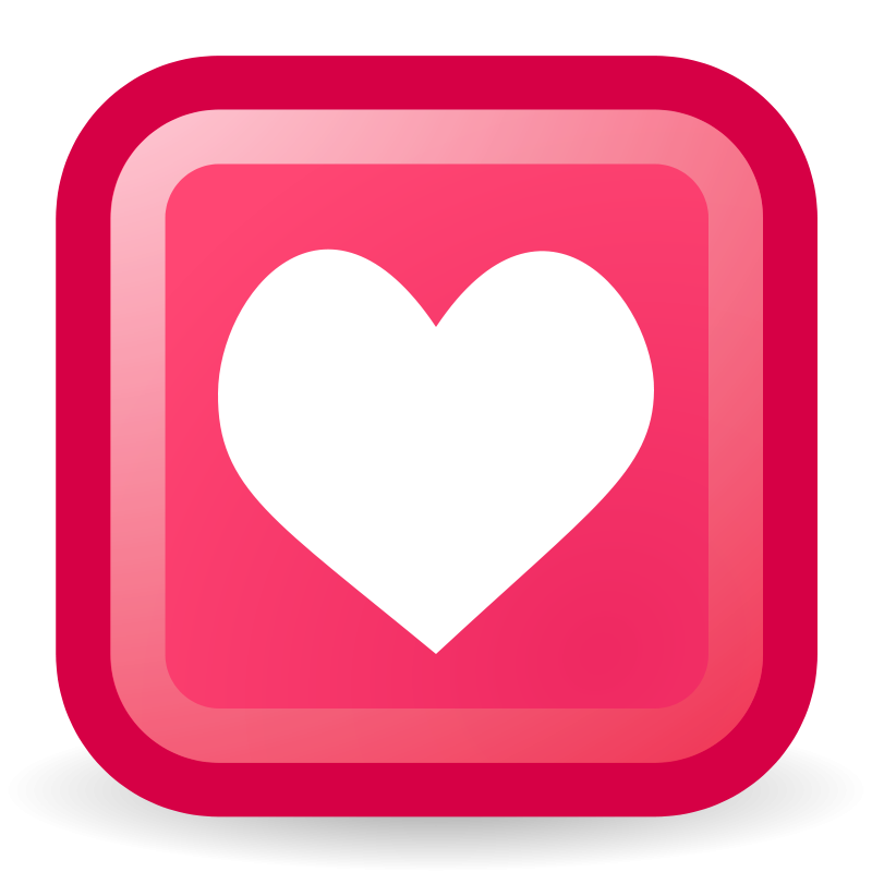 Digital Heart Love Icon PNG with transparent background