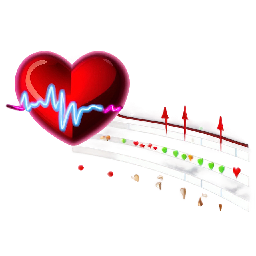 Digital Heart Rhythm Chart Png Baq