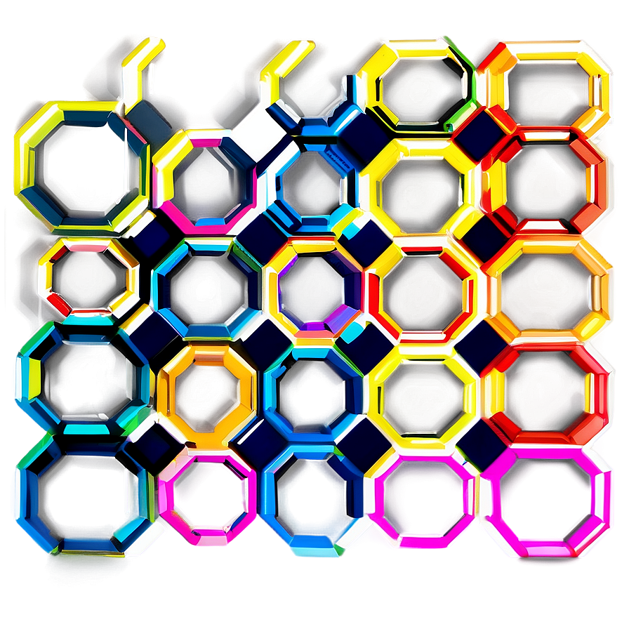 Digital Hexagon Pattern Png 56