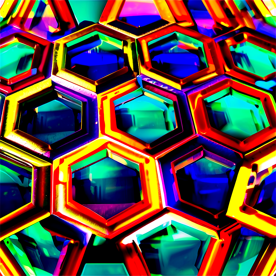 Digital Hexagon Pattern Png Pyv